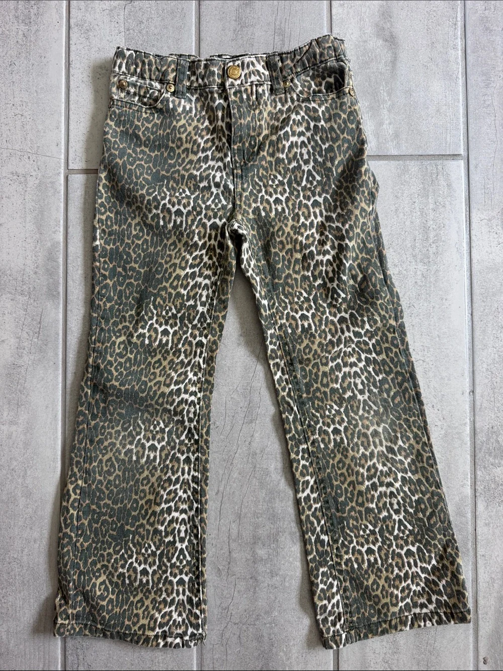 7 for All Mankind Girls Leopard Print Jeans Size 6X